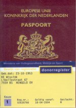  Paspoort met donorcodicil 